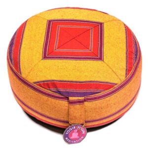 Meditatiekussen patroon multi rood/oranje