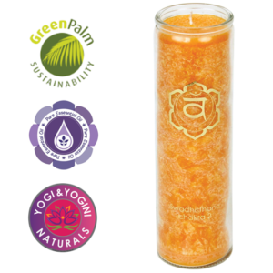 Kaars stearine 7 chakra's met geur 2e chakra