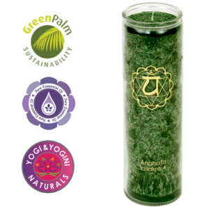 Kaars stearine 7 chakra's met geur 4e chakra