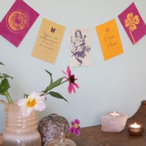 Wensvlaggetjes in envelop geluk