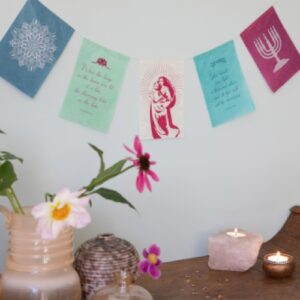 Wensvlaggetjes in envelop licht