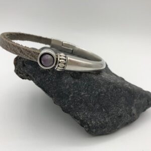 Armband Natuursteen Amethist 5mm