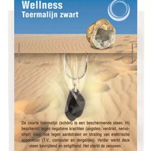 Gezondheidshanger toermalijn zwart
