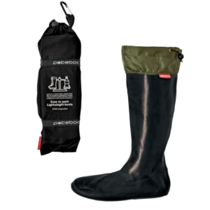 Pokeboo Barefoot Regenlaars - Black/Green