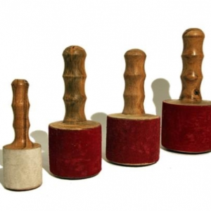 Klankschaal aanstrijkhout met suède - 19x5 cm - 150 g