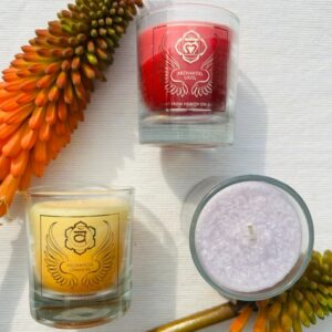 Geurkaarsjes votief chakra 7 stuks in geschenkdoos
