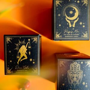 Manifestatiekaars Divine Goddess in glas