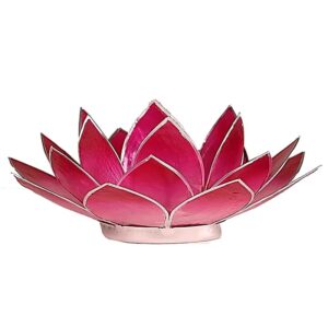 Lotus sfeerlicht roze zilverrand