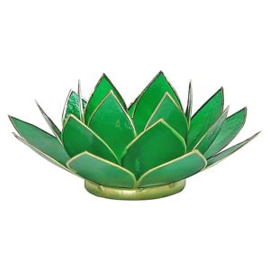Lotus sfeerlicht groen 4e chakra goud