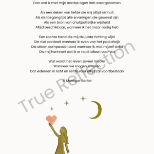 Kaart met gedicht: voor altijd voortbestaan