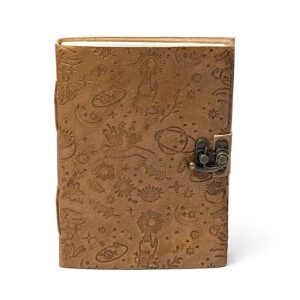 Notitieboek met mystieke symbolen en kunstleren omslag